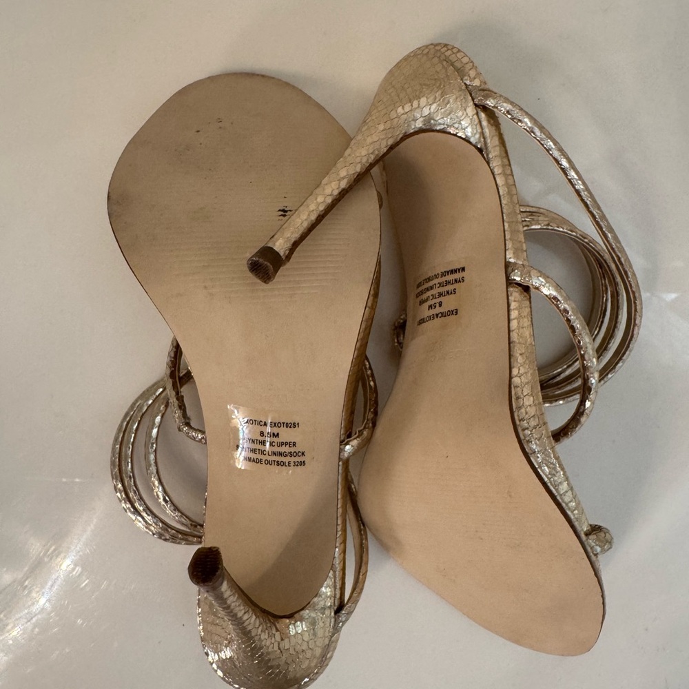 Steve Madden Women's Spiral Strap Heels - Shimmering Gold 8.5 - Picture 8 of 9